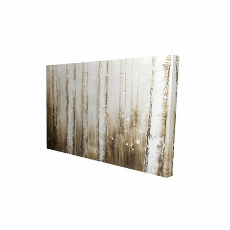 FONDO 20 x 30 in. Texturized Abstract Forest-Print on Canvas FO2779979